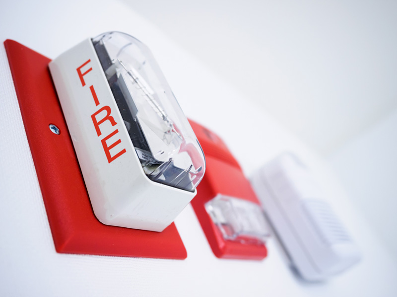 Fire alarm flashing image
